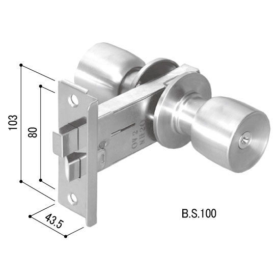 握り玉錠セットHHK10115B（SRシリンダー仕様）【交換要領書付】(ＹＳ