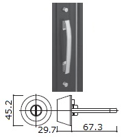 交換用シリンダーHHJ-0588【交換要領書付】(ＹＳ：シルバー): 玄関ドア 